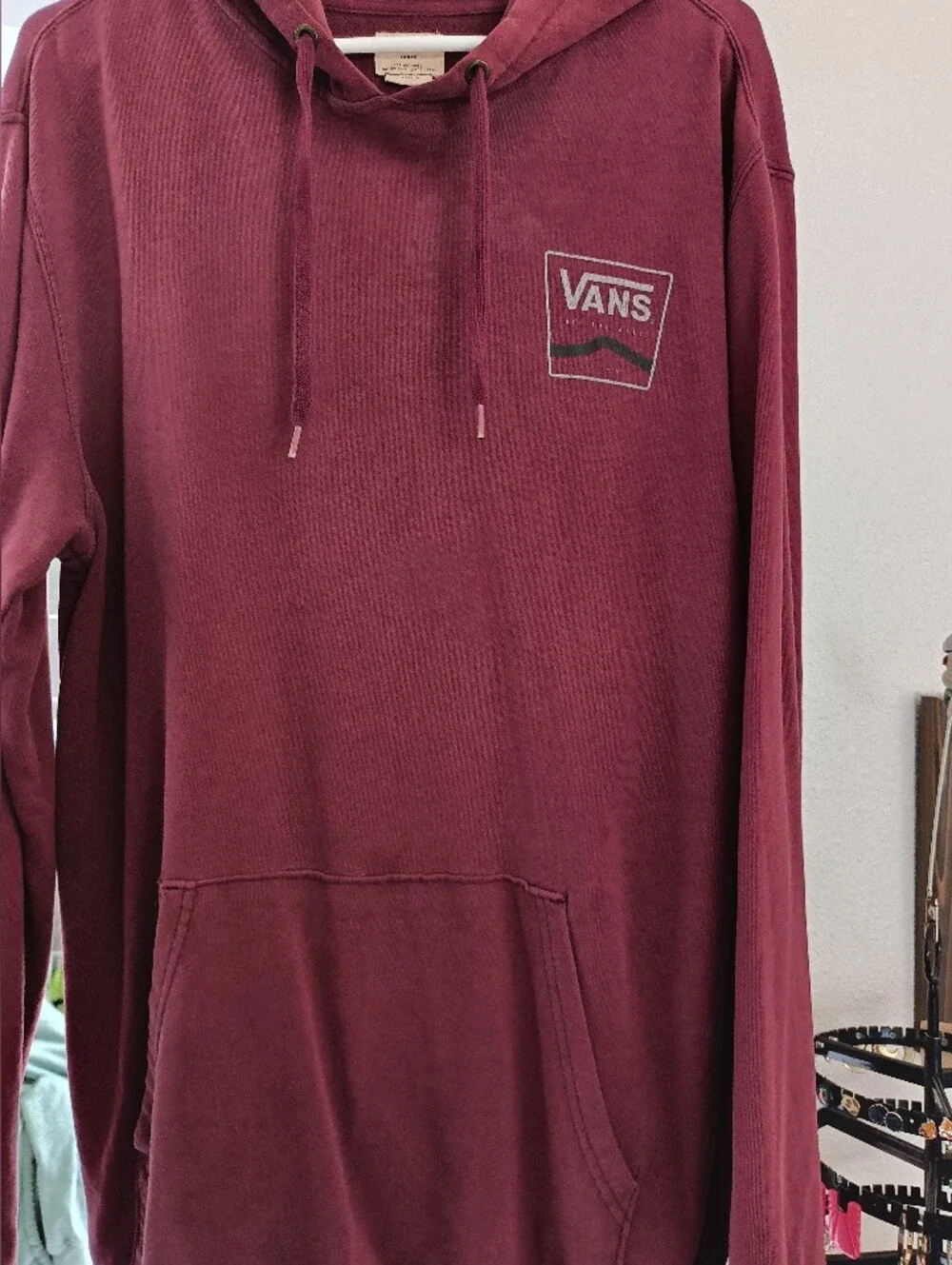Vans Men's Burgundy Crewneck Pullover Hoodie